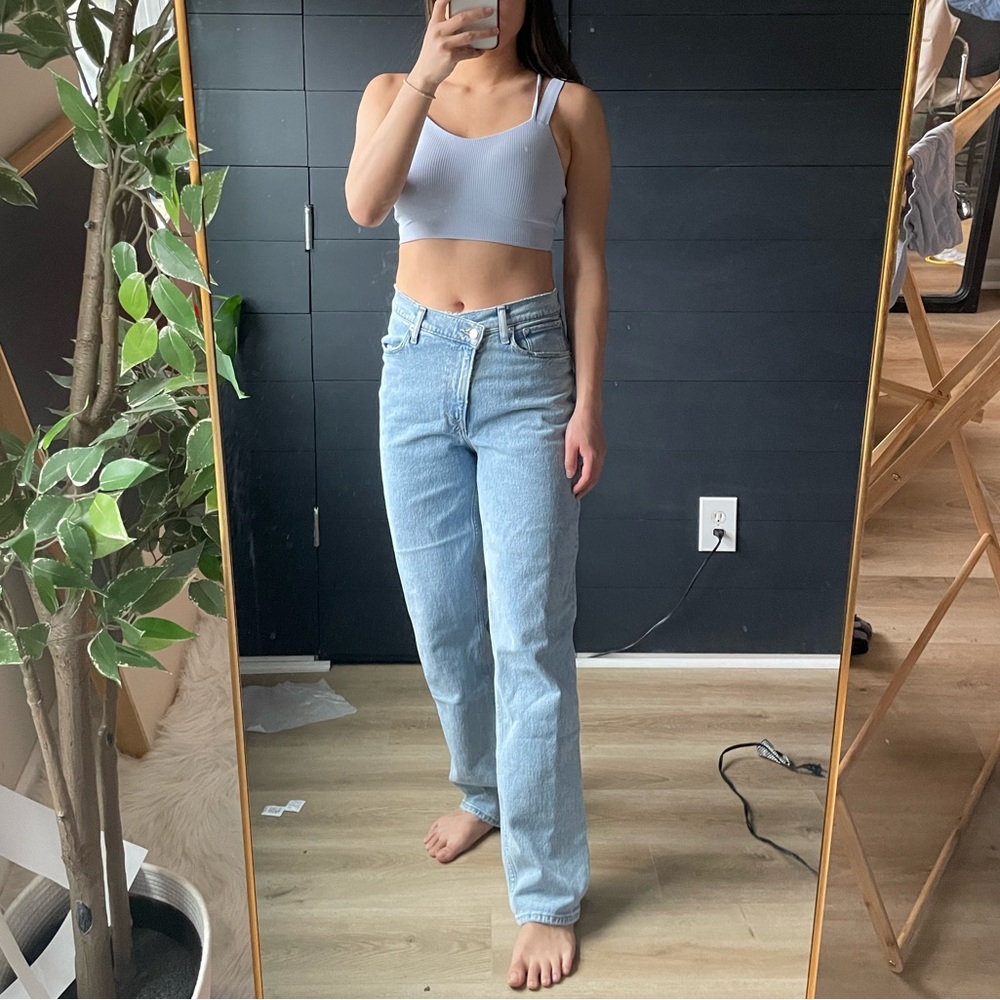 Abercrombie hi-rise straight cut jeans